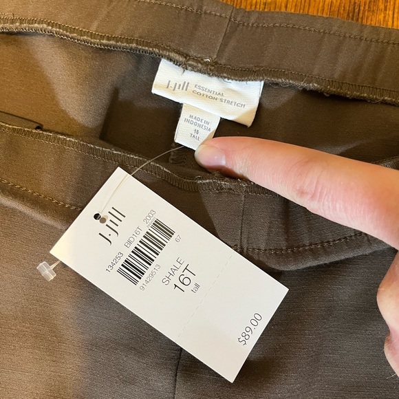 J. Jill Brown Straight Leg Pants with Zippered Pockets!!! NWT - Picture 11 of 11